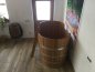 Preview: Handgefertigte Badewanne Romantika aus Holz für Garten und Wohnen mit natürlicher Holzwanne und Zuber-Design